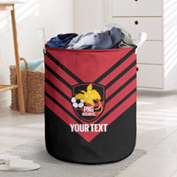 Hekari Papua New Guinea Football Custom Laundry Basket Go PNG Red Army LT14 Red - Polynesian Pride