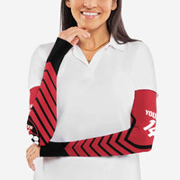 Hekari Papua New Guinea Football Custom Arm Sleeves Go PNG Red Army LT14 - Polynesian Pride