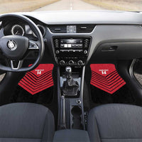 Hekari Papua New Guinea Football Custom Car Mats Go PNG Red Army LT14 Set 2pcs - Front Red - Polynesian Pride
