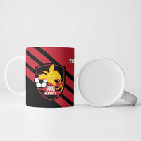 Hekari Papua New Guinea Football Custom Ceramic Mug Go PNG Red Army