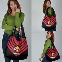 Hekari Papua New Guinea Football Custom Grocery Bag Go PNG Red Army LT14 - Polynesian Pride