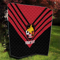 Hekari Papua New Guinea Football Custom Quilt Go PNG Red Army LT14 - Polynesian Pride