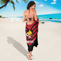 Hekari Papua New Guinea Football Custom Sarong Go PNG Red Army LT14 - Polynesian Pride