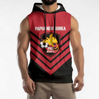 Hekari Papua New Guinea Football Custom Sleeveless Hoodie Go PNG Red Army