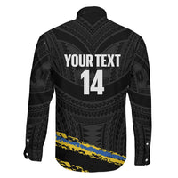 Kings Solomon Islands Football Custom Family Matching Long Sleeve Bodycon Dress and Hawaiian Shirt Come On Solomons Polynesian Grunge Style LT14 - Polynesian Pride