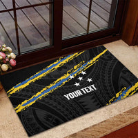 Kings Solomon Islands Football Custom Rubber Doormat Come On Solomons Polynesian Grunge Style