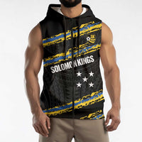 Kings Solomon Islands Football Custom Sleeveless Zip Hoodie Come On Solomons Polynesian Grunge Style