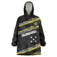 Kings Solomon Islands Football Custom Wearable Blanket Hoodie Come On Solomons Polynesian Grunge Style