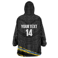 Kings Solomon Islands Football Custom Wearable Blanket Hoodie Come On Solomons Polynesian Grunge Style