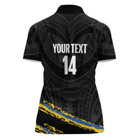 Kings Solomon Islands Football Custom Women Polo Shirt Come On Solomons Polynesian Grunge Style LT14 - Polynesian Pride
