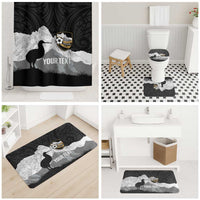 New Zealand South Island Football Custom Bathroom Set Aoraki Mount Cook With Kiwi Maori Pattern