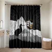 New Zealand South Island Football Custom Bathroom Set Aoraki Mount Cook With Kiwi Maori Pattern