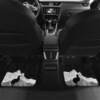 New Zealand South Island Football Custom Car Mats Aoraki Mount Cook With Kiwi Maori Pattern LT14 Set 2pcs - Back Black - Polynesian Pride