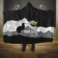 New Zealand South Island Football Custom Hooded Blanket Aoraki Mount Cook With Kiwi Maori Pattern LT14 - Polynesian Pride