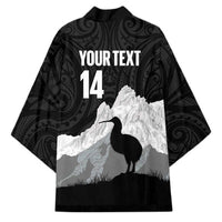 New Zealand South Island Football Custom Kimono Aoraki Mount Cook With Kiwi Maori Pattern LT14 - Polynesian Pride