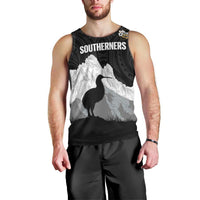 New Zealand South Island Football Custom Men Tank Top Aoraki Mount Cook With Kiwi Maori Pattern LT14 - Polynesian Pride