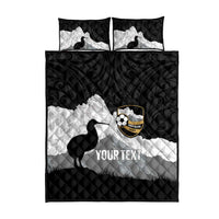 New Zealand South Island Football Custom Quilt Bed Set Aoraki Mount Cook With Kiwi Maori Pattern