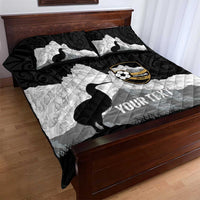 New Zealand South Island Football Custom Quilt Bed Set Aoraki Mount Cook With Kiwi Maori Pattern