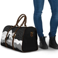 New Zealand South Island Football Custom Travel Bag Aoraki Mount Cook With Kiwi Maori Pattern