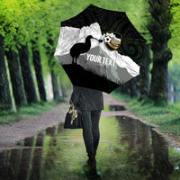 New Zealand South Island Football Custom Umbrella Aoraki Mount Cook With Kiwi Maori Pattern LT14 - Polynesian Pride