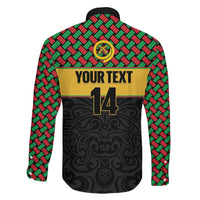 Vanuatu Football Custom Family Matching Mermaid Dress and Hawaiian Shirt Go Chiefs Basket-weave Pattern