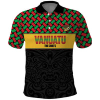 Vanuatu Football Custom Polo Shirt Go Chiefs Basket-weave Pattern