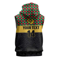 Vanuatu Football Custom Sleeveless Zip Hoodie Go Chiefs Basket-weave Pattern