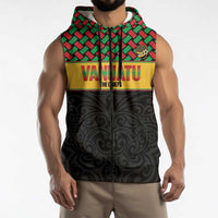 Vanuatu Football Custom Sleeveless Zip Hoodie Go Chiefs Basket-weave Pattern