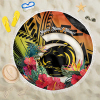Vanuatu Boar Tusk Yumi Yumi Yumi Beach Blanket Independens Dei Long God Yumi Stanap LT14 One Size 150cm Black - Polynesian Pride