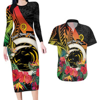 Vanuatu Boar Tusk Yumi Yumi Yumi Couples Matching Long Sleeve Bodycon Dress and Hawaiian Shirt Independens Dei Long God Yumi Stanap