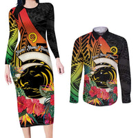 Vanuatu Boar Tusk Yumi Yumi Yumi Couples Matching Long Sleeve Bodycon Dress and Long Sleeve Button Shirt Independens Dei Long God Yumi Stanap