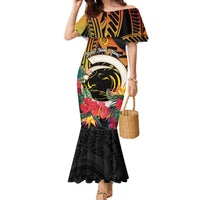 Vanuatu Boar Tusk Yumi Yumi Yumi Family Matching Mermaid Dress and Hawaiian Shirt Independens Dei Long God Yumi Stanap