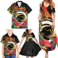 Vanuatu Boar Tusk Yumi Yumi Yumi Family Matching Summer Maxi Dress and Hawaiian Shirt Independens Dei Long God Yumi Stanap