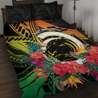 Vanuatu Boar Tusk Yumi Yumi Yumi Quilt Bed Set Independens Dei Long God Yumi Stanap