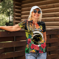 Vanuatu Boar Tusk Yumi Yumi Yumi Women Polo Shirt Independens Dei Long God Yumi Stanap