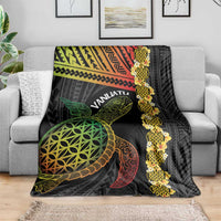 Vanuatu Sand Drawing Turtle Blanket Happy Independence Day