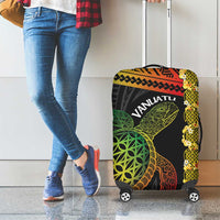 Vanuatu Sand Drawing Turtle Luggage Cover Happy Independence Day LT14 - Polynesian Pride