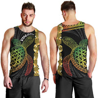 Vanuatu Sand Drawing Turtle Men Tank Top Happy Independence Day