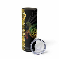 Vanuatu Sand Drawing Turtle Skinny Tumbler Happy Independence Day LT14 - Polynesian Pride