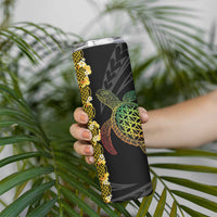 Vanuatu Sand Drawing Turtle Skinny Tumbler Happy Independence Day LT14 - Polynesian Pride