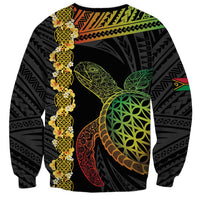 Vanuatu Sand Drawing Turtle Sweatshirt Happy Independence Day