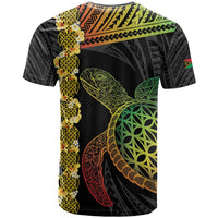 Vanuatu Sand Drawing Turtle T Shirt Happy Independence Day