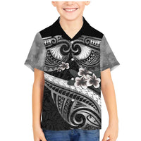 Black Polynesia Family Matching Mermaid Dress and Hawaiian Shirt Tribal Pattern Tropical Frangipani