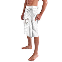 White Polynesia Lavalava Tribal Pattern Tropical Frangipani