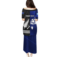 Personalised New Zealand and Scotland Rugby Puletasi All Black Maori With Thistle Together LT14 - Polynesian Pride