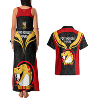 Papua New Guinea Rugby Couples Matching Tank Maxi Dress And Hawaiian Shirt Port Moresby Vipers PNG Polynesian Pattern LT14 - Polynesian Pride