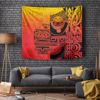 Ia Ora Na Marquesas Islands Tapestry Mata Tiki Marquesan Tattoo LT14 - Polynesian Pride