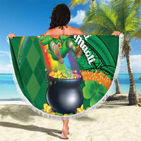 St Patrick's Day Hawaii Beach Blanket Hauoli Maoli Funny Shaka Leprechaun
