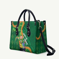 St Patrick's Day Hawaii Leather Bag Hauoli Maoli Funny Shaka Leprechaun