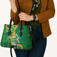 St Patrick's Day Hawaii Leather Bag Hauoli Maoli Funny Shaka Leprechaun